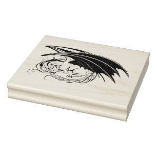 Create Your Own Black Dragon Rubber Stamp