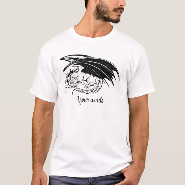 Create Your Own Black Dragon T-Shirt (Front)
