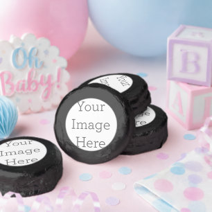 Create Your Own Black Foil Wrapped Photo Cookie Dipped Oreo Cookie Favors