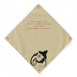 Create Your Own Black & Gold Ganesh Profile Bandana