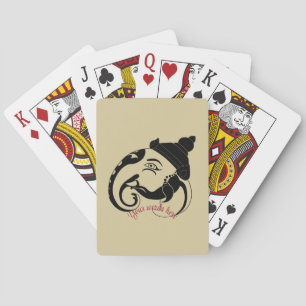 Create Your Own Black & Gold Ganesh Profile Poker Cards