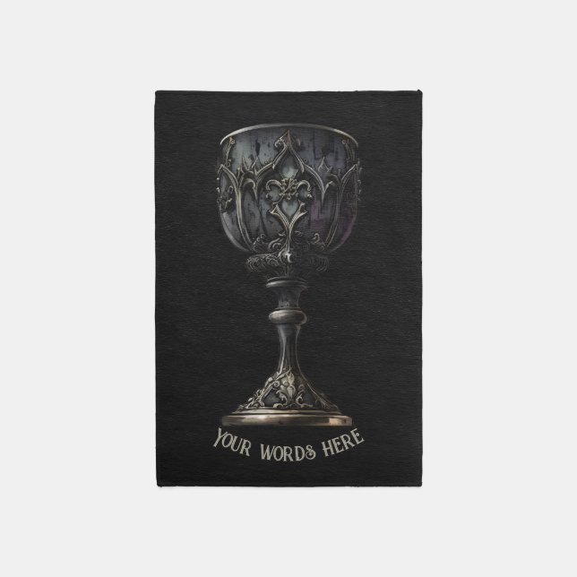 Create Your Own Black Gothic Chalice Rug (Front (Vertical))