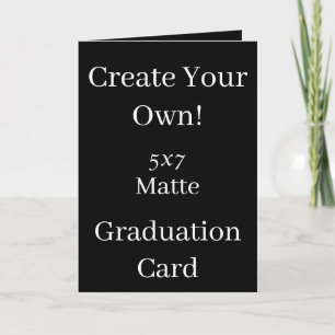 Create Your Own Black Graduation Card