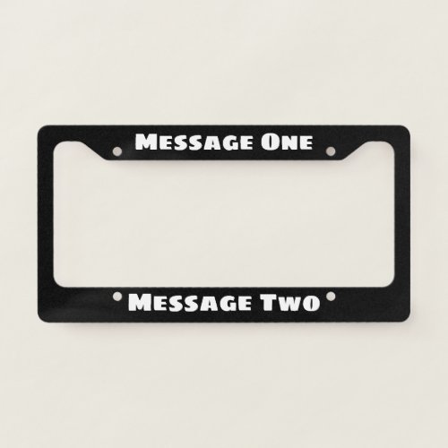 Create Your Own Black License Plate Frame