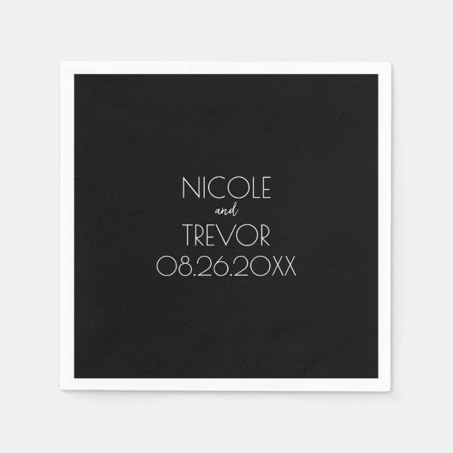 Create Your Own - Black Napkins (Front)