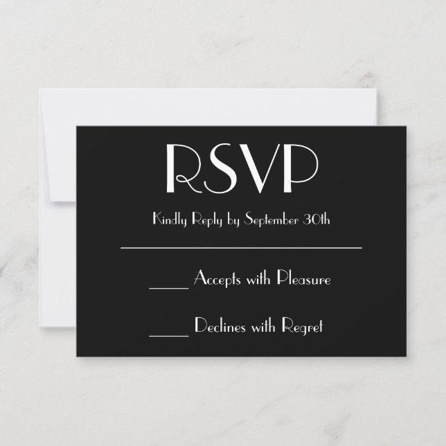 Create Your Own Black RSVP (Front)