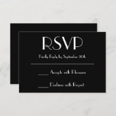 Create Your Own Black RSVP (Front/Back)