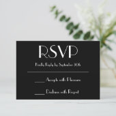Create Your Own Black RSVP (Standing Front)