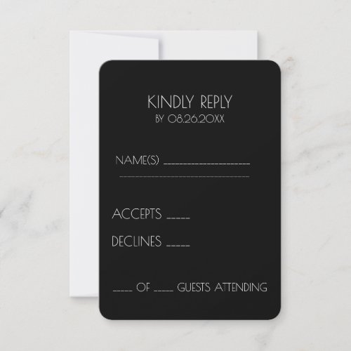 Create Your Own _ Black RSVP Card