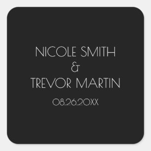 Create Your Own - Black Square Sticker