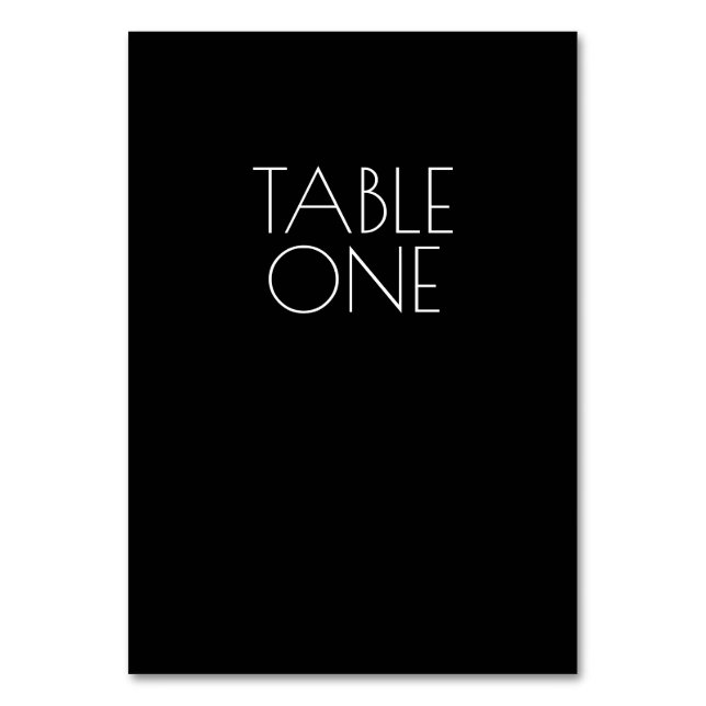 Create Your Own - Black Table Number (Back)