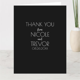 Create Your Own - Black Thank You Card