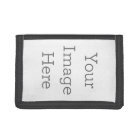 Create Your Own Black TriFold Nylon Wallet
