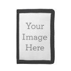 Create Your Own Black TriFold Nylon Wallet
