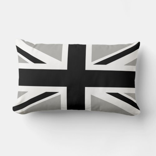 Create Your Own Black Union Jack Lumbar Pillow