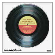 Create Your Own Black Vinyl Record Label Custom Wall Decal at Zazzle