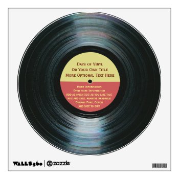 Create Your Own Black Vinyl Record Label Custom Wall Decal by DigitalDreambuilder at Zazzle