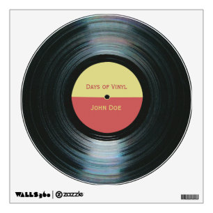 Create Your Own Black Vinyl Record Label Decal