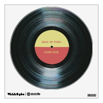 Create Your Own Black Vinyl Record Label Decal by DigitalDreambuilder at Zazzle