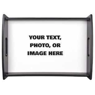 Create Your Own Black Wood Serving Tray - Custom