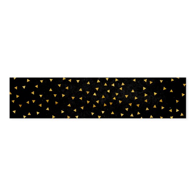 Create Your Own Blank Black and Gold  Napkin Bands (Unfolded)