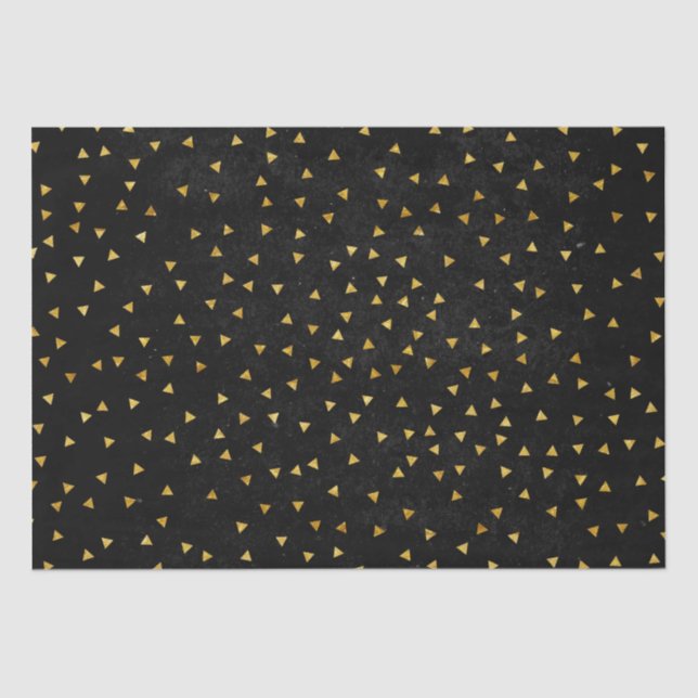 Create Your Own Blank Black and Gold  Tissue Paper (Front)