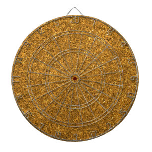 Create Your Own Blank Gold Glitter Dart Board