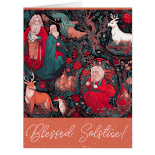 Create Your Own Blessed Solstice Gnomes Deer Cards