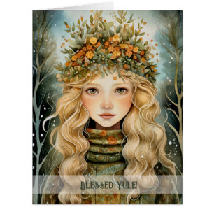 Create Your Own Blonde Winter Solstice Maiden Cards