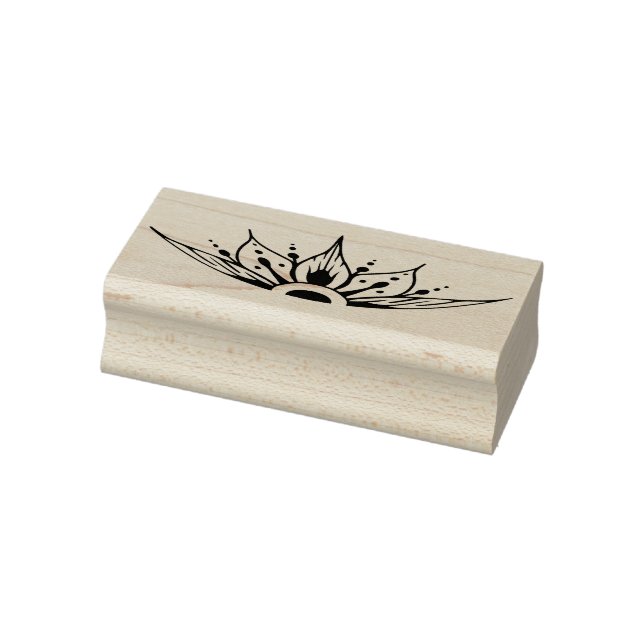 Create Your Own Blooming Lotus Flower Blossom Rubber Stamp (Stamp)