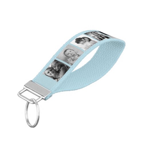 Create Your Own Blue 10 Family Photo Collage Wrist Keychain - Create your own personalized 10 photo collage key chain with your custom images. Add your favorite photos, designs or artworks to create something really unique. To edit this design template, upload your own images as shown above. You can even add more text or images, customize fonts and background color.
Treat yourself or make the perfect gift for family, friends, parents and grandparents!