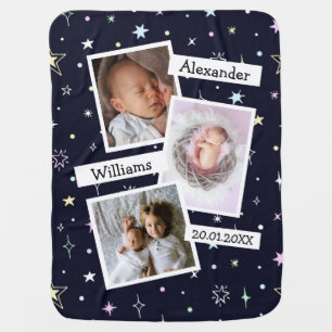 Create Your Own Blue Baby Boy Custom Photo & Name  Blanket