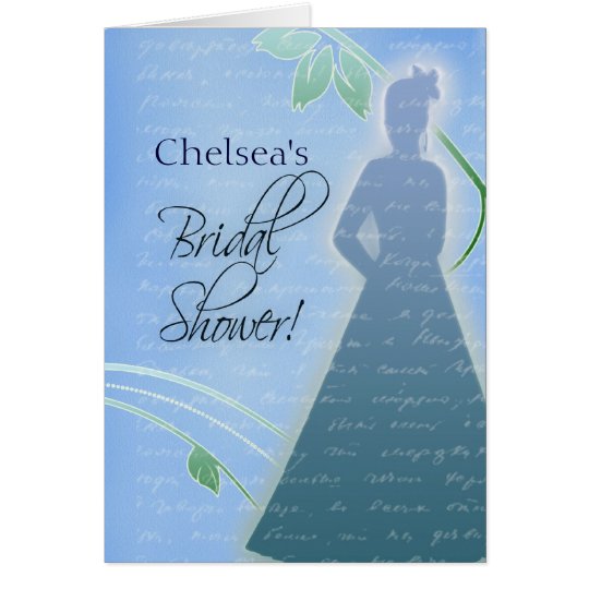 Create your own blue bridal shower invitations
