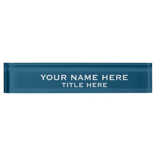 Create Your Own Blue Desk Name Plate