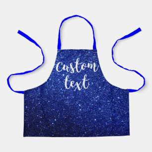 Create Your Own Blue Glitter  Personalized Kids Ap Apron