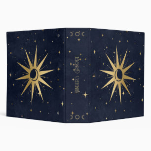 Create Your Own Blue & Gold Ten-Pointed Star 3 Ring Binder