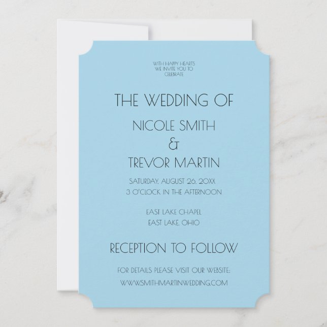 Create Your Own - Blue  Invitation (Front)