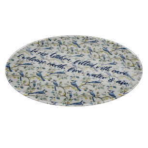 Create Your Own Blue Jay Songbirds Spring Cutting Board