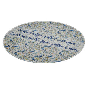 Create Your Own Blue Jay Songbirds Springtime Cutting Board