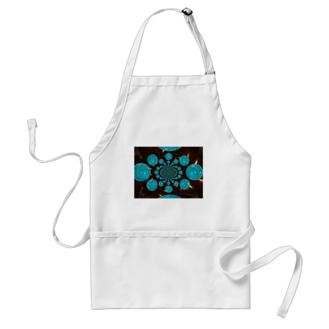 Create Your Own Blue Lights Kaleidoscope  Adult Apron (Front)