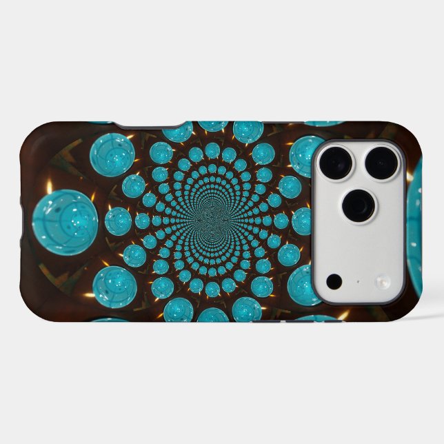 Create Your Own Blue Lights Kaleidoscope  Case-Mate iPhone Case (Back (Horizontal))