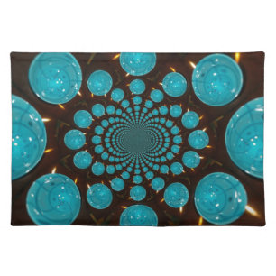 Create Your Own Blue Lights Kaleidoscope Cloth Placemat