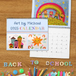 Create Your Own Blue My Kid's Art Calendar 2025<br><div class="desc">Celebrate your child's creativity every month with "My Kid's Art Calendar 2025"! This customizable calendar allows parents to showcase their children's artwork, making each month a unique and personal masterpiece. Perfect for gifting or decorating any space, it's a wonderful way to cherish and display your little one's talent all year...</div>