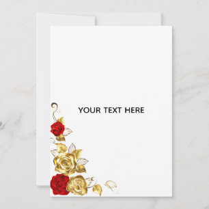 Create Your Own Blue Rose Elegant Invitation