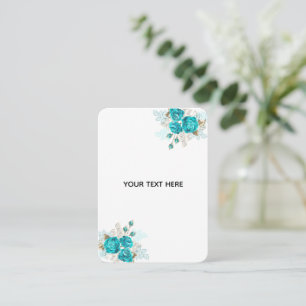 Create Your Own Blue Rose Elegant Note Card