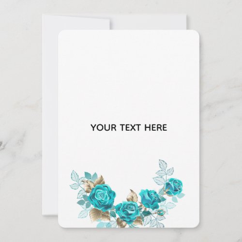 Create Your Own Blue Rose Elegant Save The Date