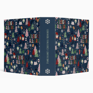 Create Your Own Blue Sleigh All Day Gnomes 3 Ring Binder