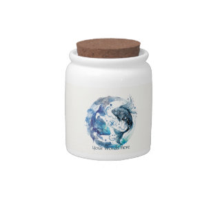 Create Your Own Blue & Teal Pisces Zodiac Wish Jar