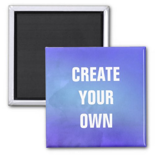 Create Your Own Blue Watercolor Painting Magnet