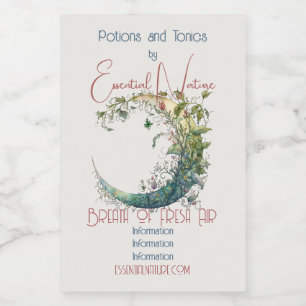 Create Your Own Boho Floral Moon Food Label